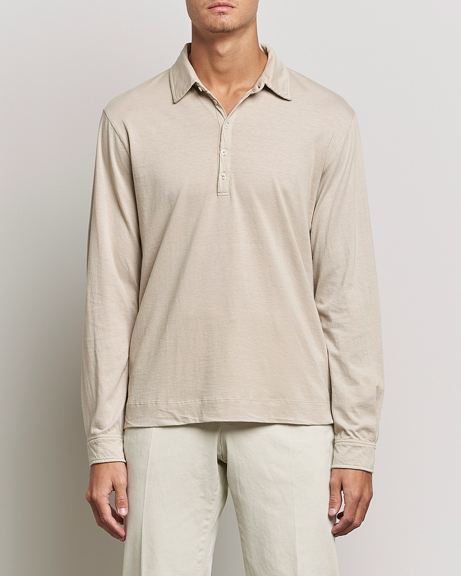 Hombres | Jerséis y prendas de punto | Massimo Alba | Ischia Cotton/Cashmere Polo Light Beige