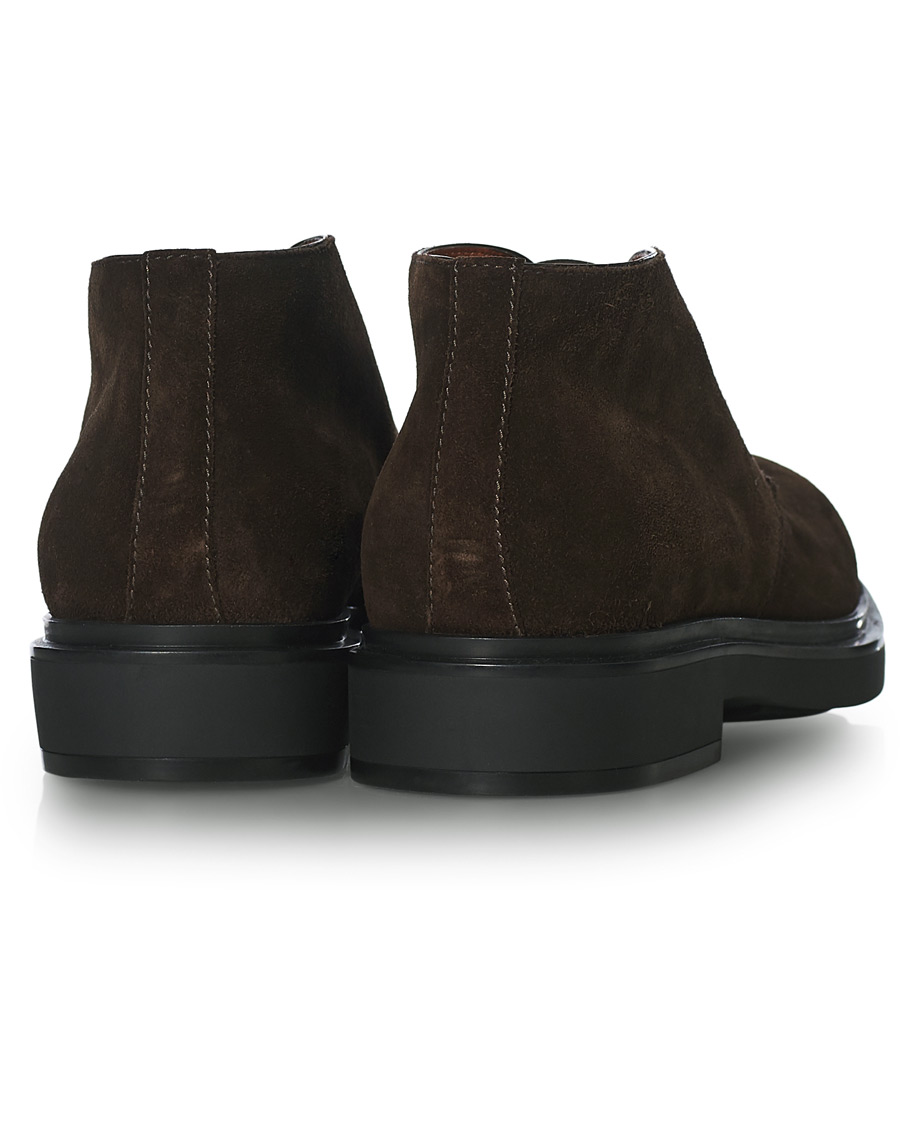 Hombres | Santoni Wembley Desert Boot Dark Brown Suede | Santoni | Wembley Desert Boot Dark Brown Suede
