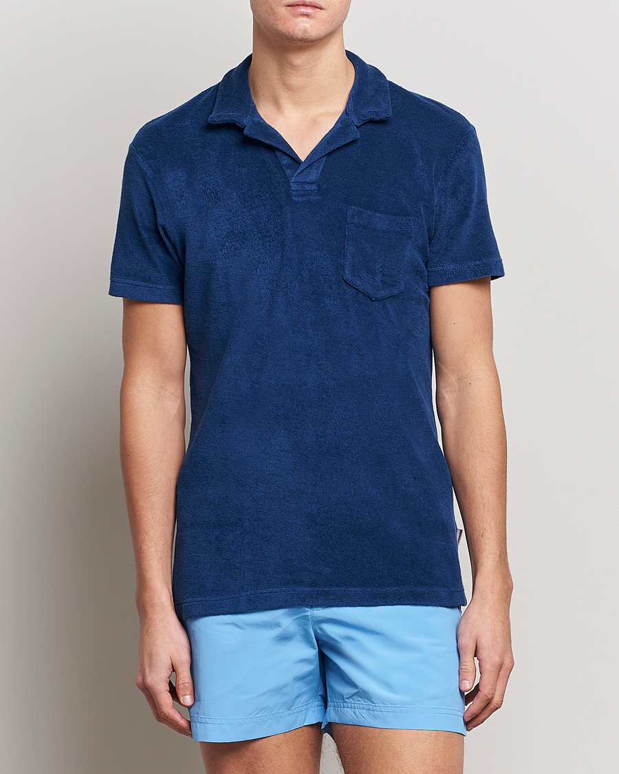 Hombres | Polos | Orlebar Brown | Terry Polo Blue Wash