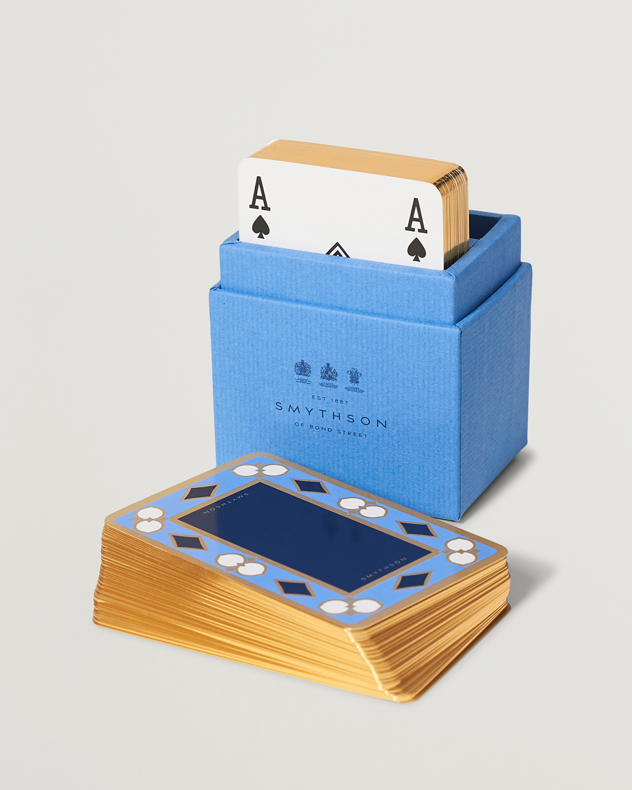Hombres | Best of British | Smythson | Playing Card Nile Blue