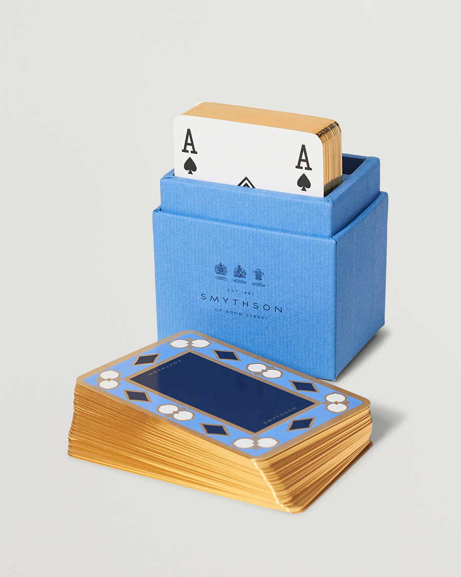 Hombres | Hogar | Smythson | SmythsonPlaying CardNile Blue