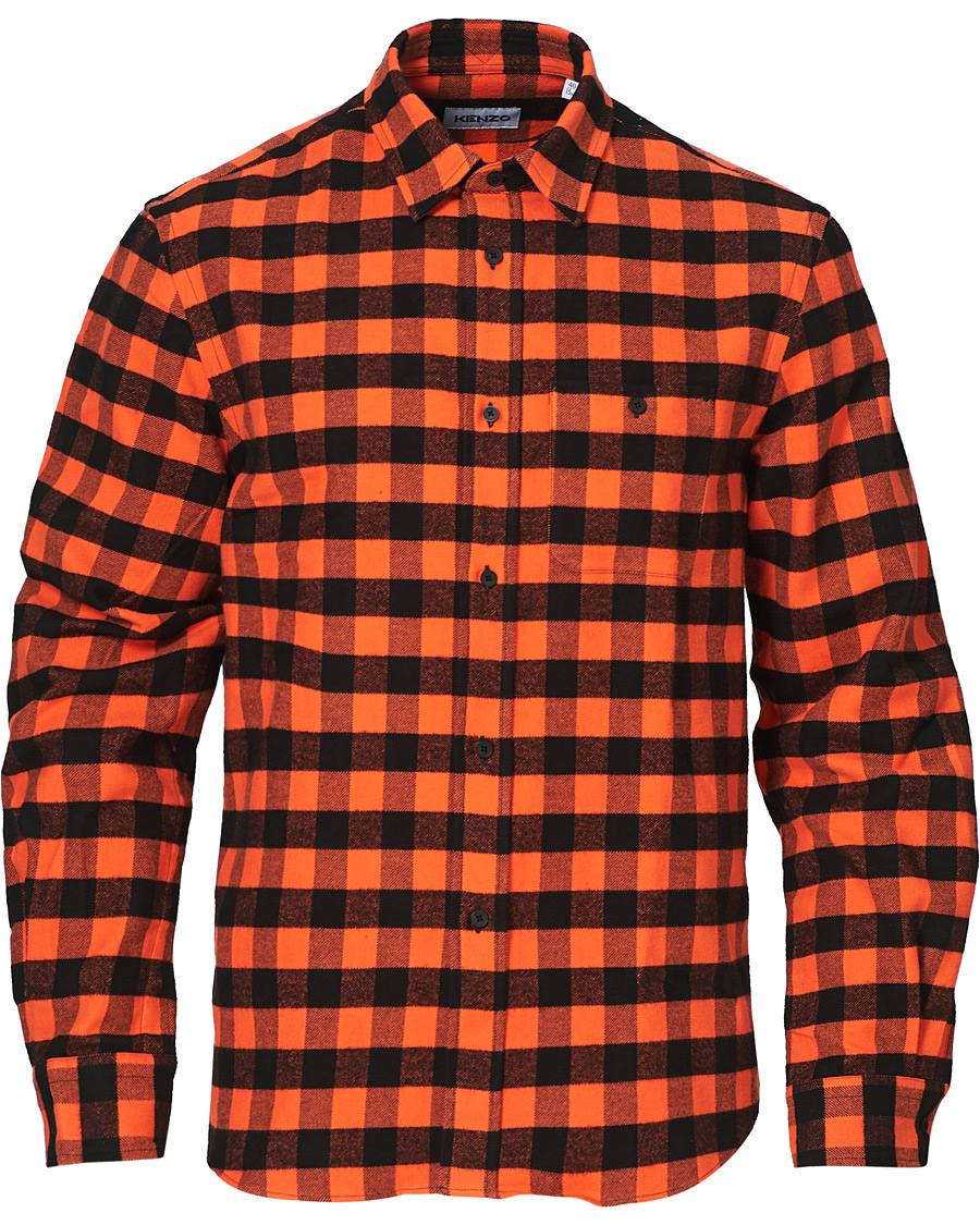 Hombres | Camisas | KENZO | Flannel Shirt Orange Check