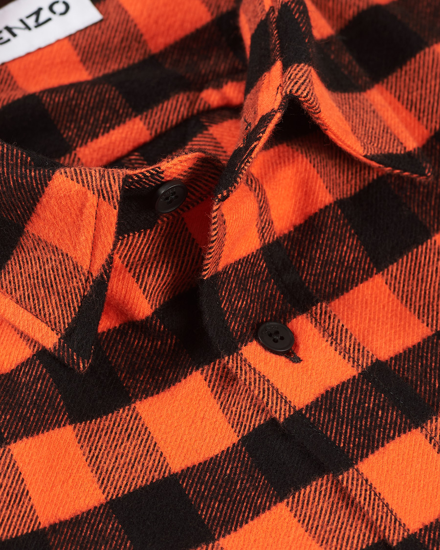 Hombres | Camisas | KENZO | Flannel Shirt Orange Check
