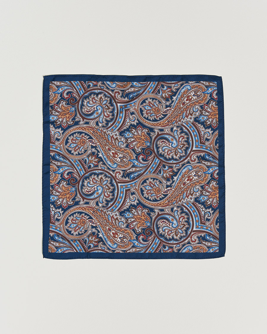 Hombres | Amanda Christensen Box Set Silk 8 cm Paisley Tie And Pocket Square Navy | Amanda Christensen | Box Set Silk 8 cm Paisley Tie And Pocket Square Navy