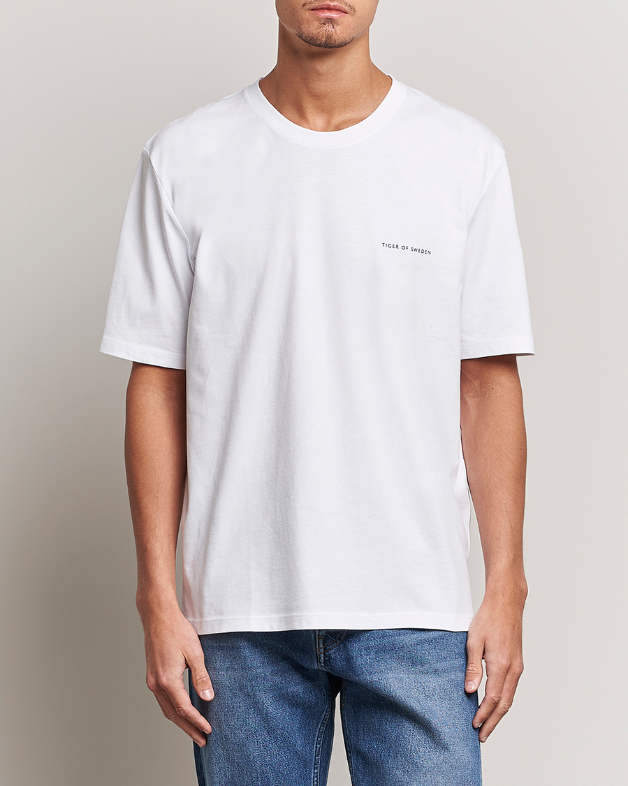 Hombres | Camisetas de manga corta | Tiger of Sweden | Pro Cotton Logo Tee Bright White