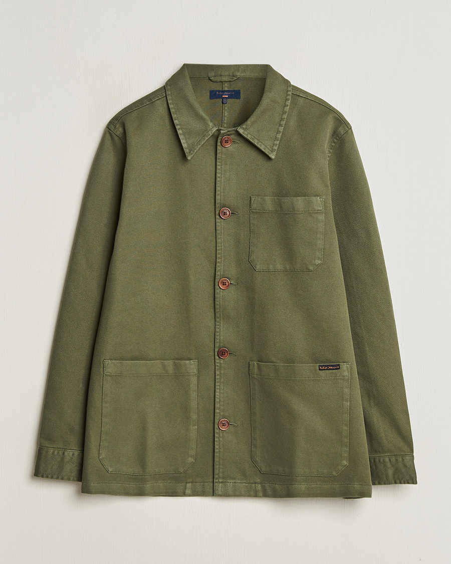 Hombres | Camisas | Nudie Jeans | Barney Worker Overshirt Olive