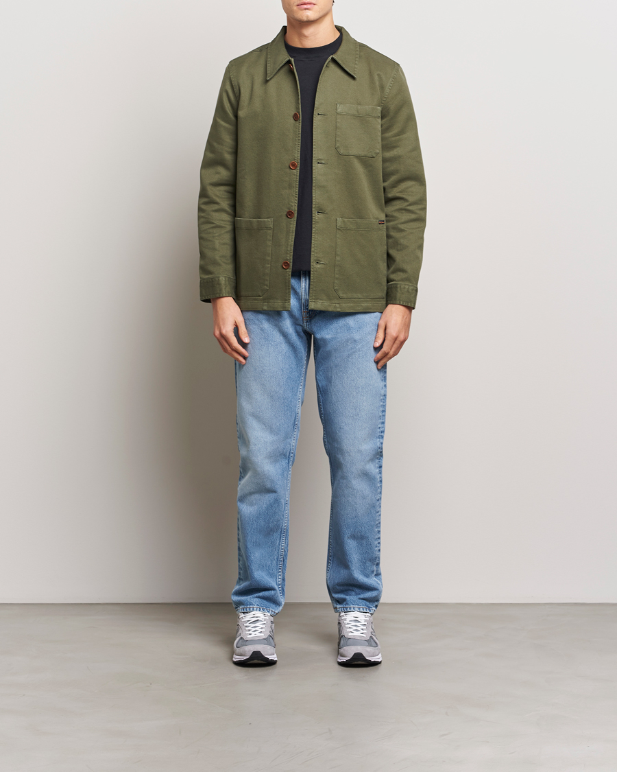 Hombres | Camisas | Nudie Jeans | Barney Worker Overshirt Olive
