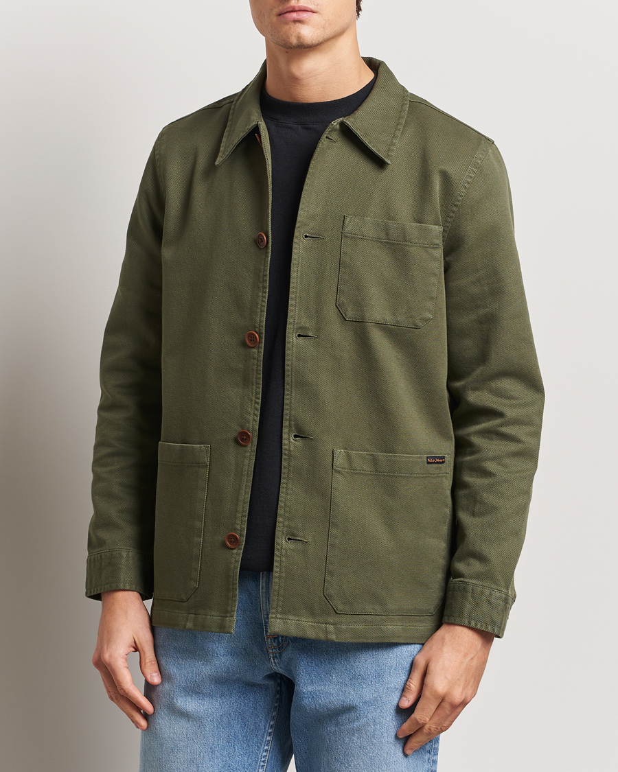 Hombres | Camisas | Nudie Jeans | Barney Worker Overshirt Olive