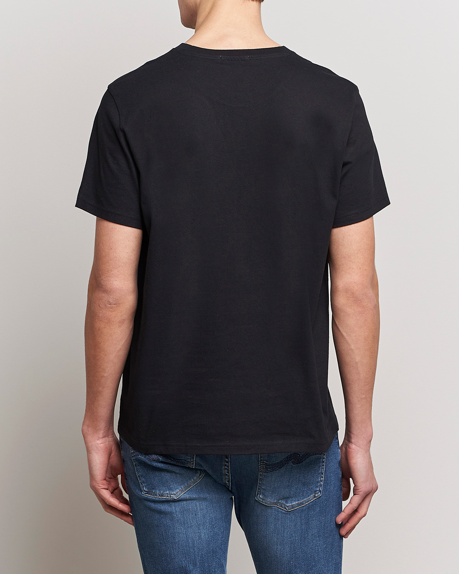 Hombres | Camisetas | Nudie Jeans | Roy Logo Crew Neck Tee Black