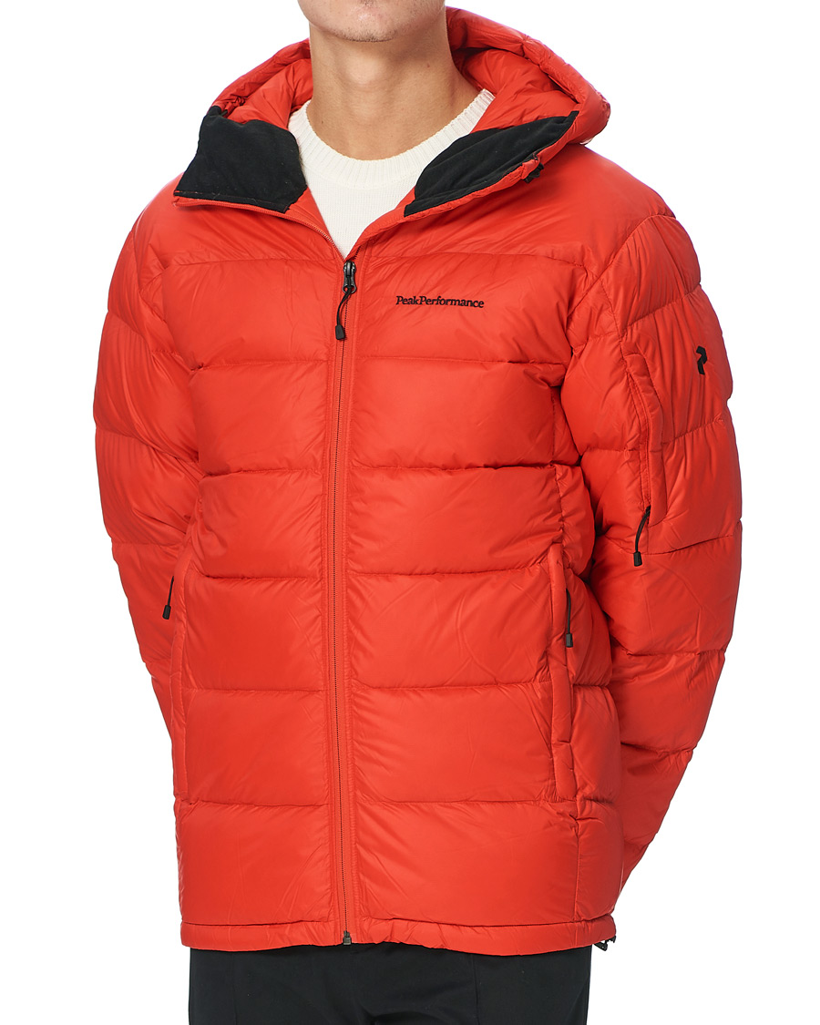 Hombres | Abrigos y chaquetas | Peak Performance | Frost Down Hooded Jacket Racing Red