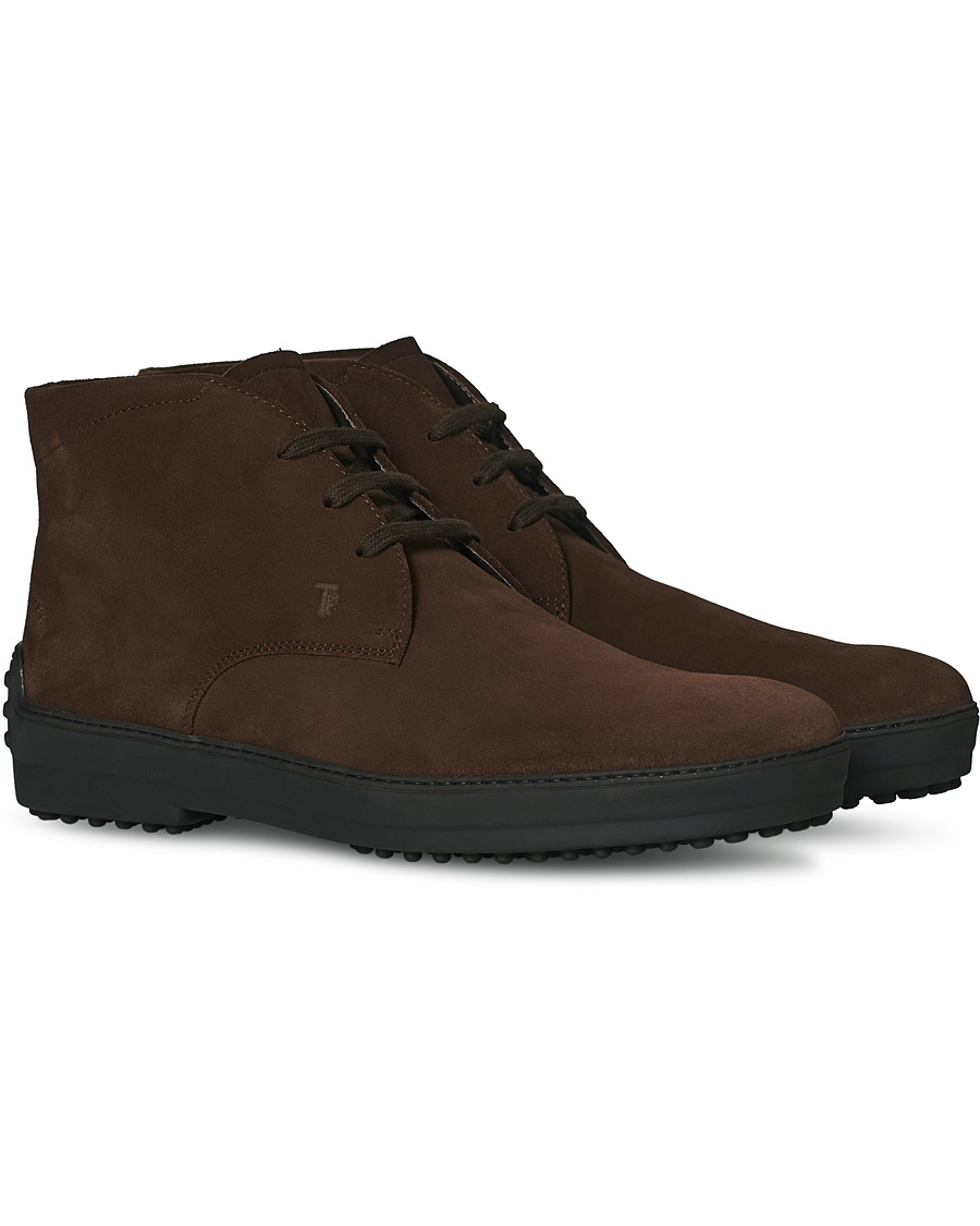 Hombres | Tod's Winter Gommini Boots Dark Brown Suede | Tod's | Winter Gommini Boots Dark Brown Suede