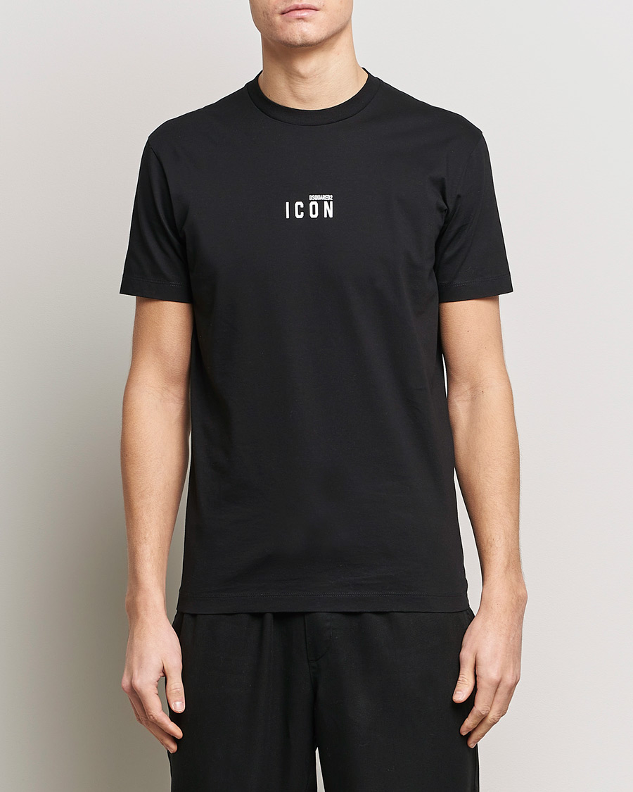 Hombres | Camisetas | Dsquared2 | Icon Small Logo Crew Neck T-Shirt Black