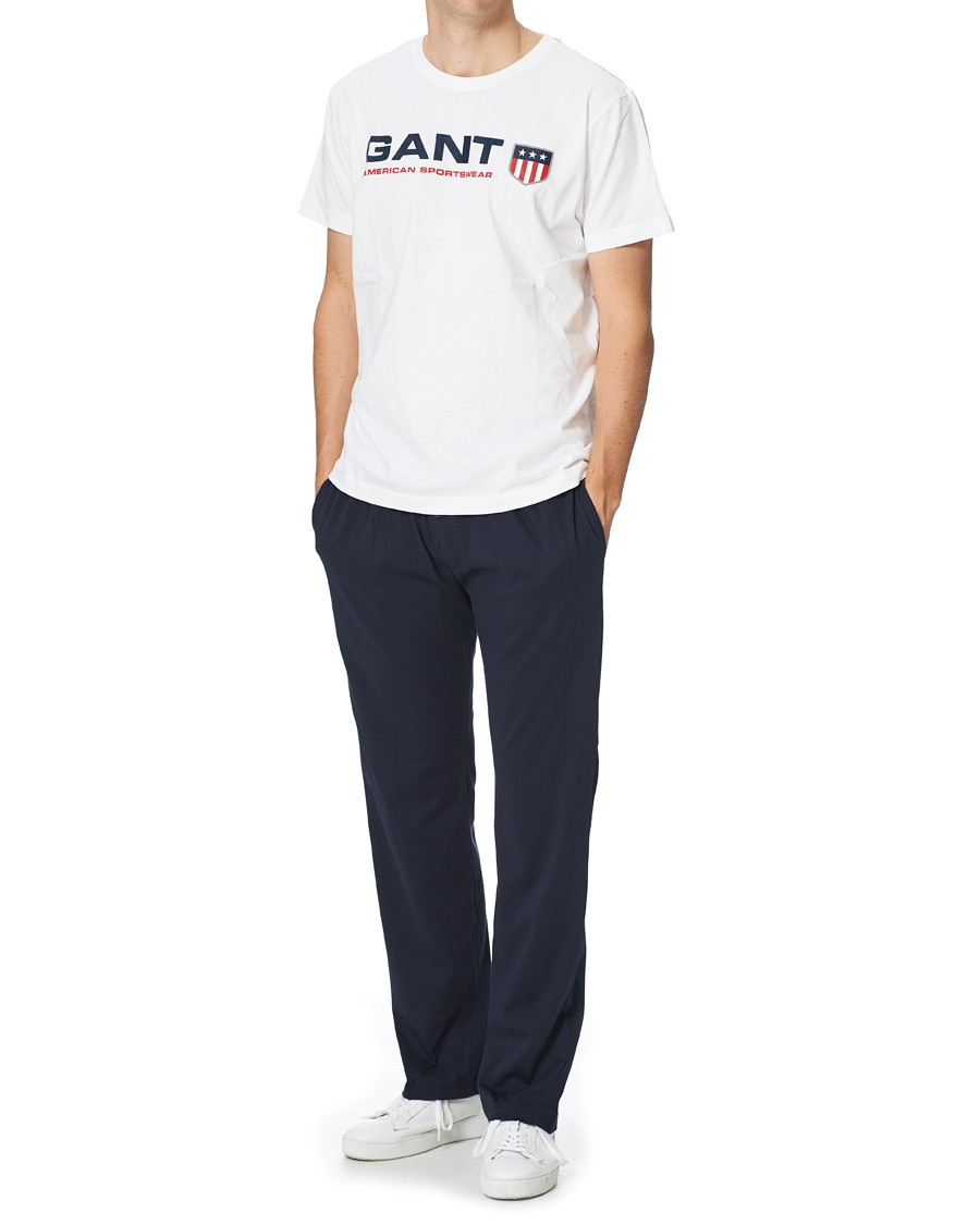 Hombres | Pantalones | GANT | Retro Shield Jersey Pants Evening Blue