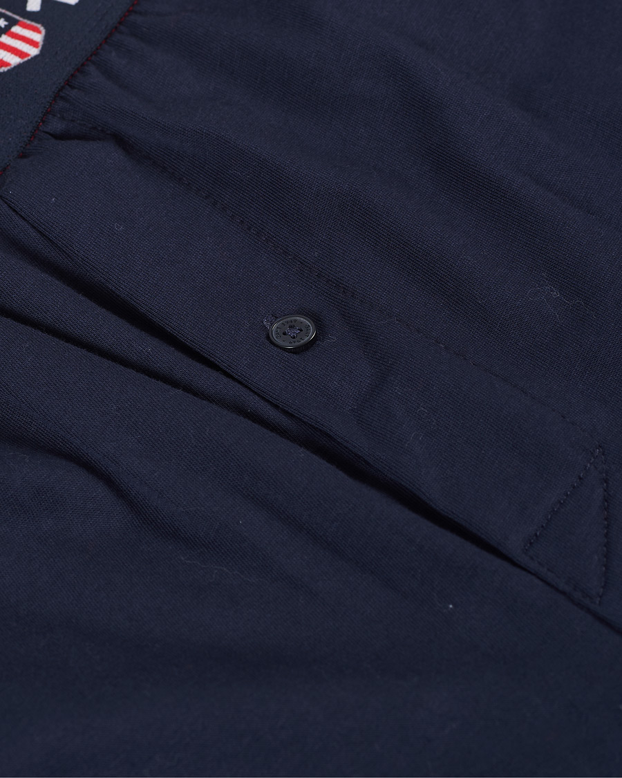 Hombres | Pantalones | GANT | Retro Shield Jersey Pants Evening Blue