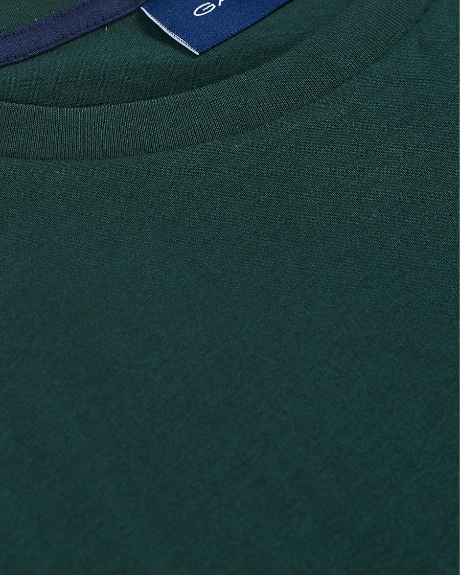 Hombres | Camisetas | GANT | Archive Shield Logo Crew Neck Tee Tartan Green