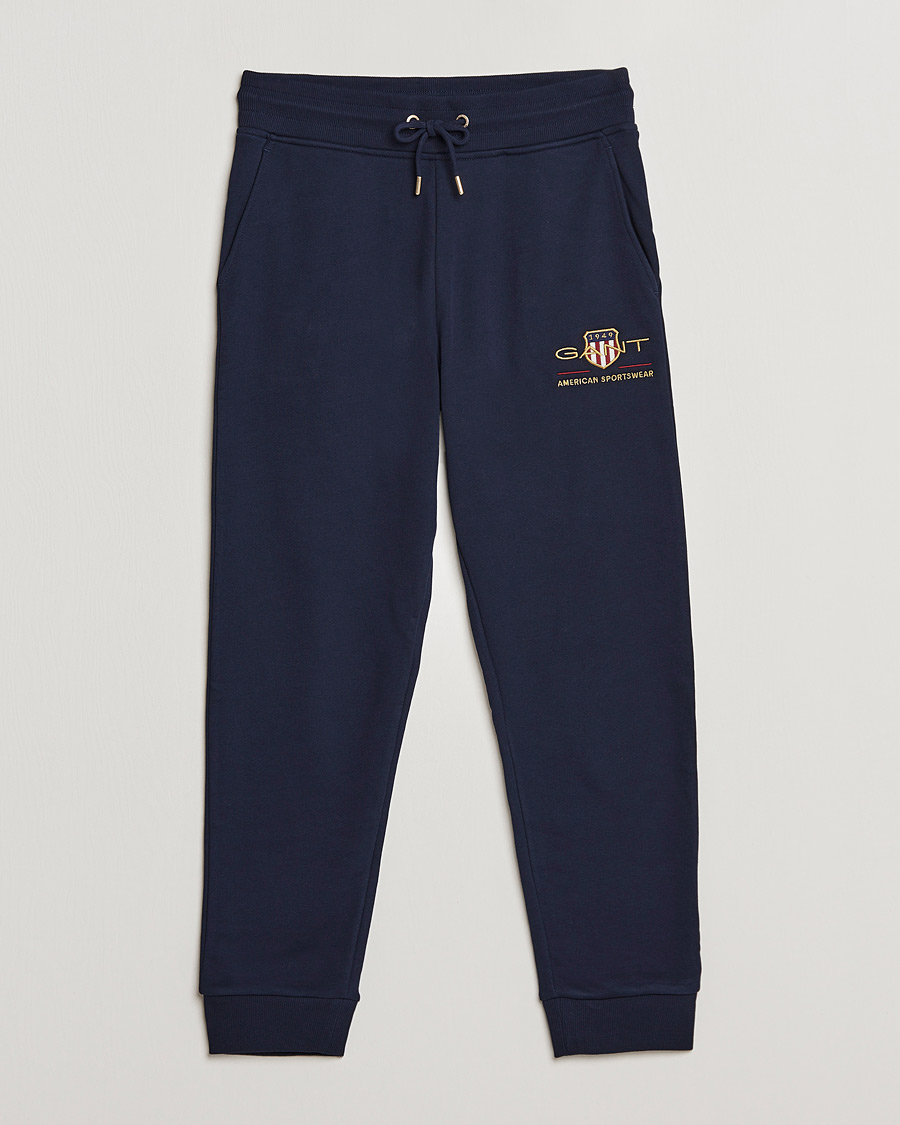Hombres | Pantalones | GANT | Archive Shield Sweatpants Evening Blue