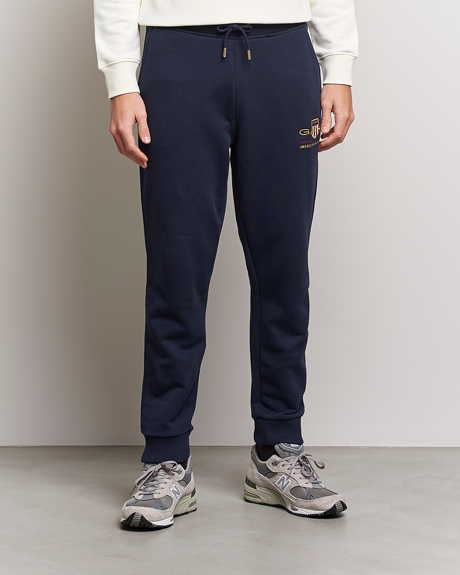 Hombres | Pantalones | GANT | Archive Shield Sweatpants Evening Blue