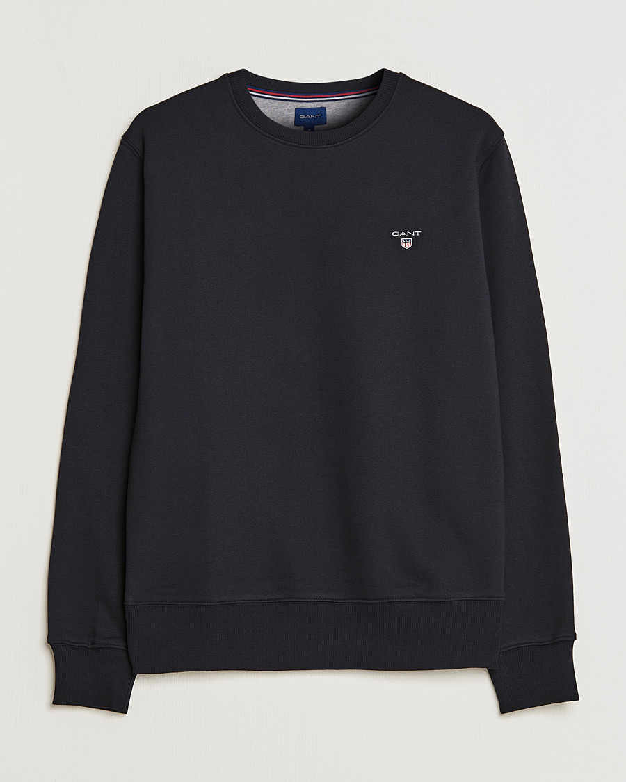 Hombres | Jerséis y prendas de punto | GANT | Original Shield Logo Crew Neck Sweatshirt Black