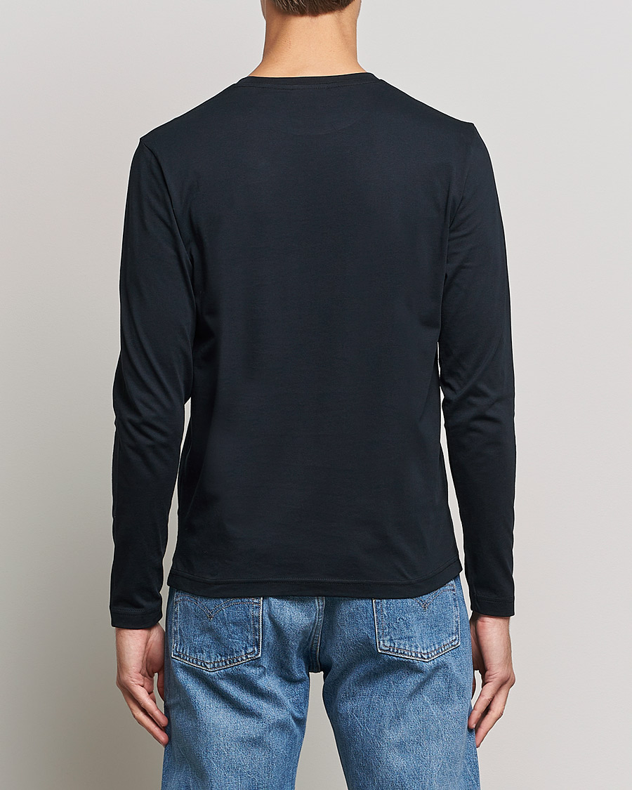 Hombres | Camisetas | GANT | The Original Long Sleeve T-shirt Black