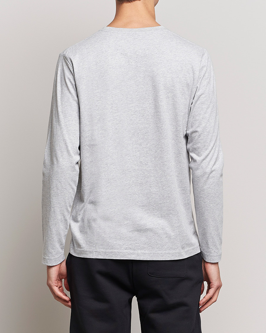Hombres | Camisetas | GANT | The Original Long Sleeve T-shirt Light Grey Melange