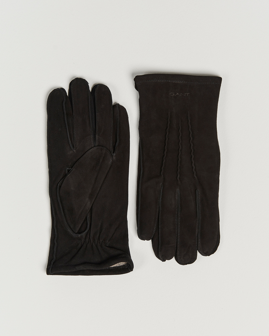 Hombres | GANT Classic Suede Gloves Black | GANT | Classic Suede Gloves Black