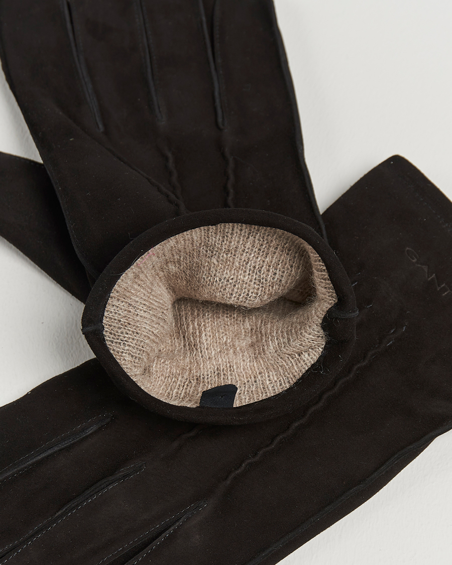 Hombres | GANT Classic Suede Gloves Black | GANT | Classic Suede Gloves Black