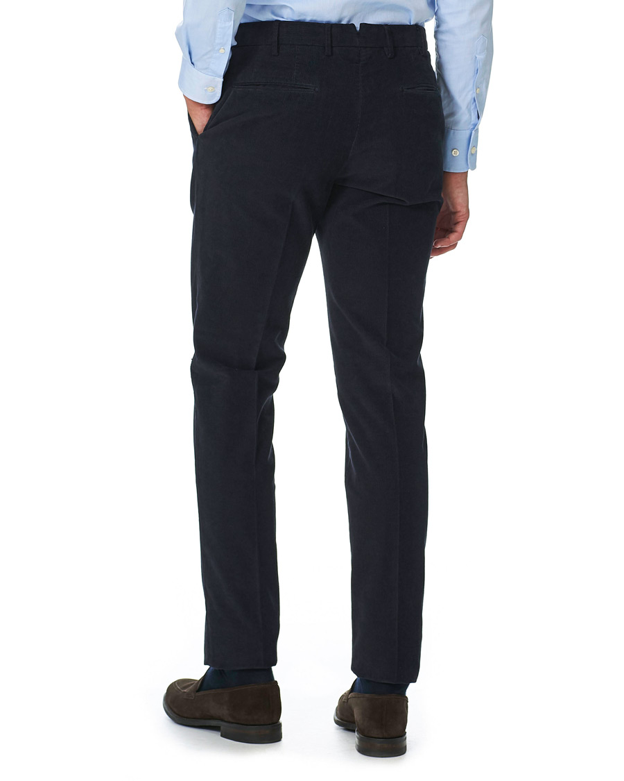 Hombres | Pantalones | Incotex | Slim Fit Corduroy Trousers Navy