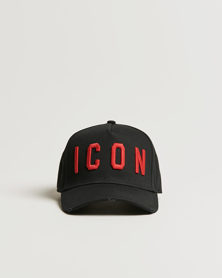 Hombres | Dsquared2 Icon Baseball Cap Black/Red | Dsquared2 | Icon Baseball Cap Black/Red