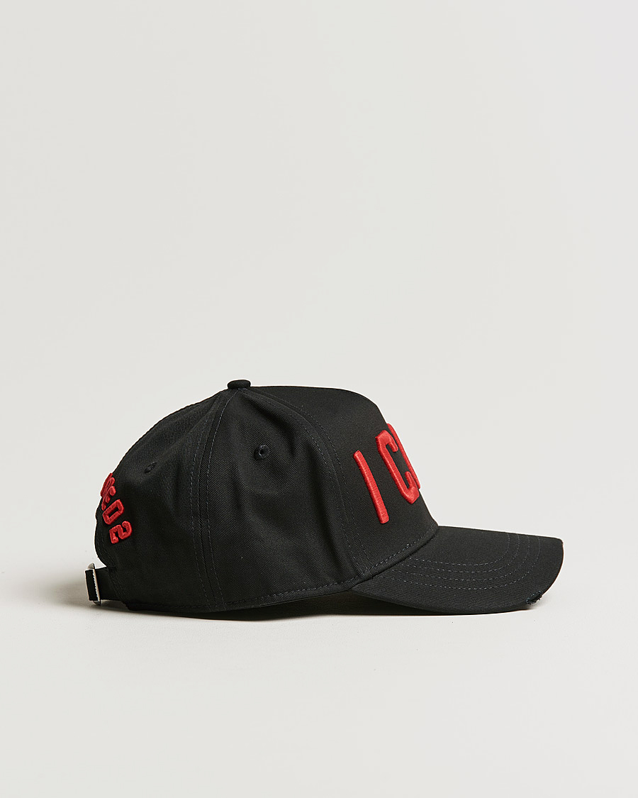 Hombres | Dsquared2 Icon Baseball Cap Black/Red | Dsquared2 | Icon Baseball Cap Black/Red