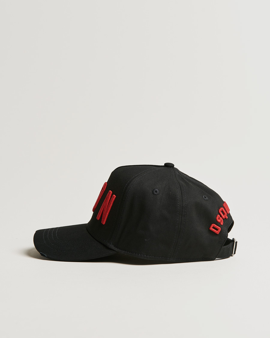 Hombres | Dsquared2 Icon Baseball Cap Black/Red | Dsquared2 | Icon Baseball Cap Black/Red