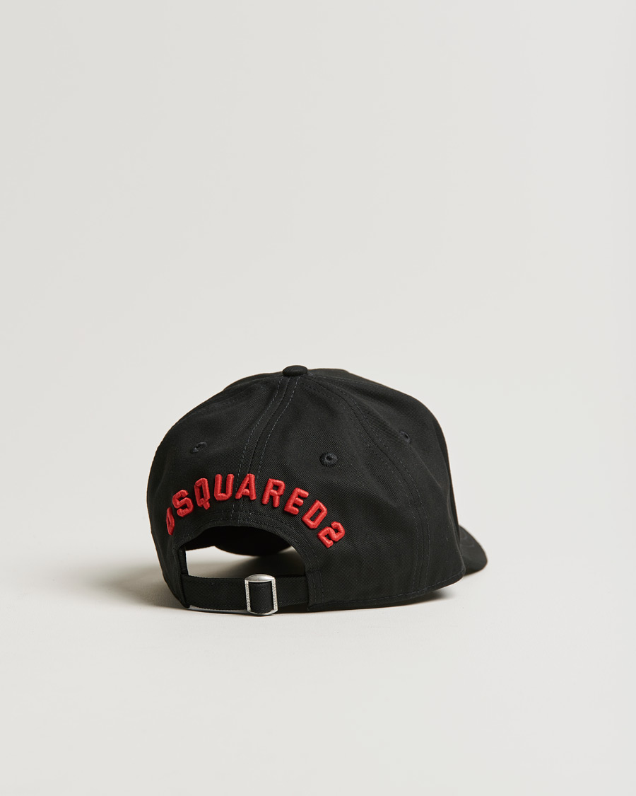 Hombres | Dsquared2 Icon Baseball Cap Black/Red | Dsquared2 | Icon Baseball Cap Black/Red