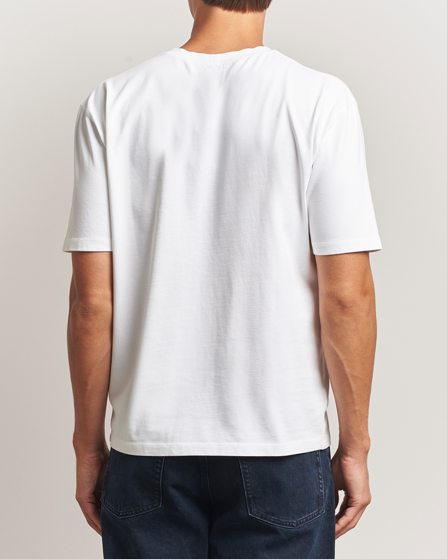 Hombres | Camisetas | Drake's | Short Sleeve Hiking T-Shirt White