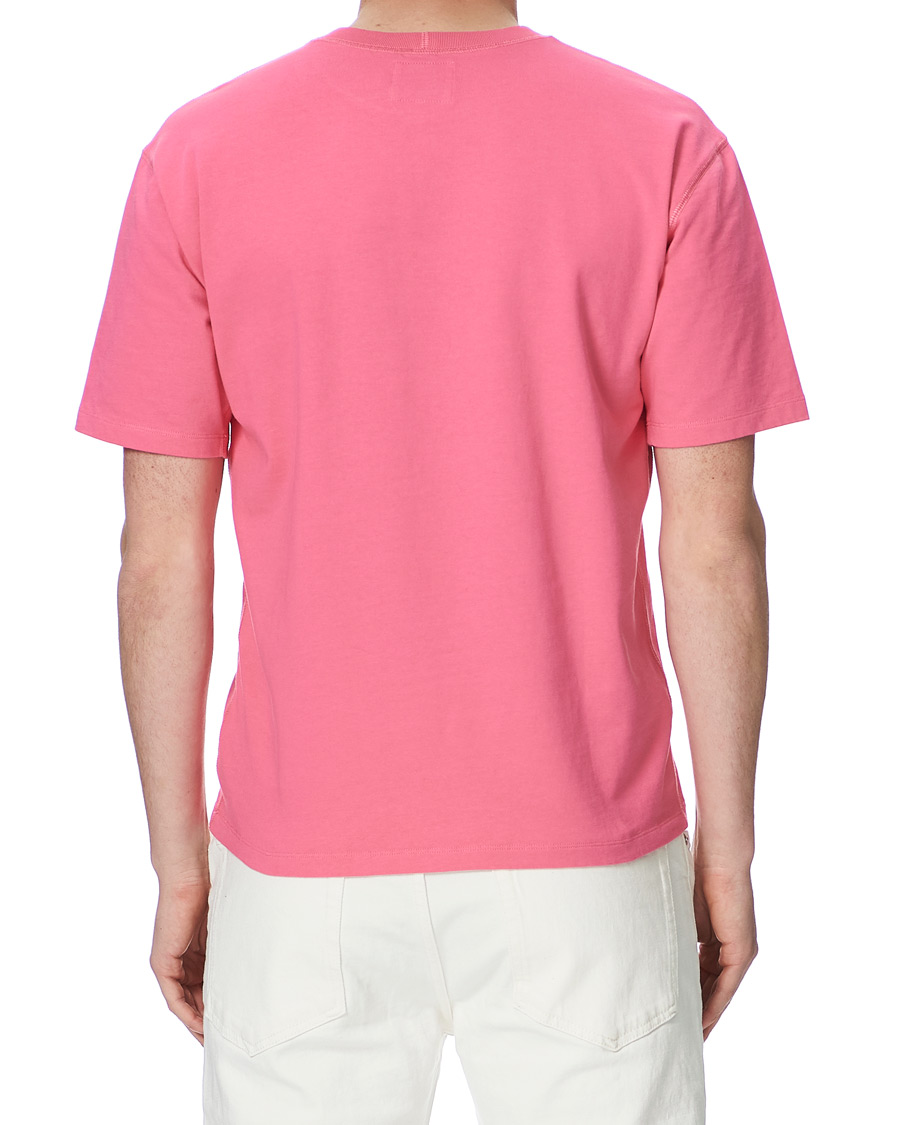 Hombres | Camisetas | Drake's | Cotton Crew Neck Hiking Tee Fuschia