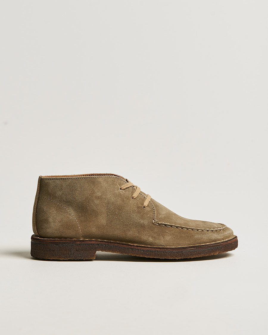 Hombres | Botas | Drake's | Crosby Moc-Toe Suede Chukka Boots Sand