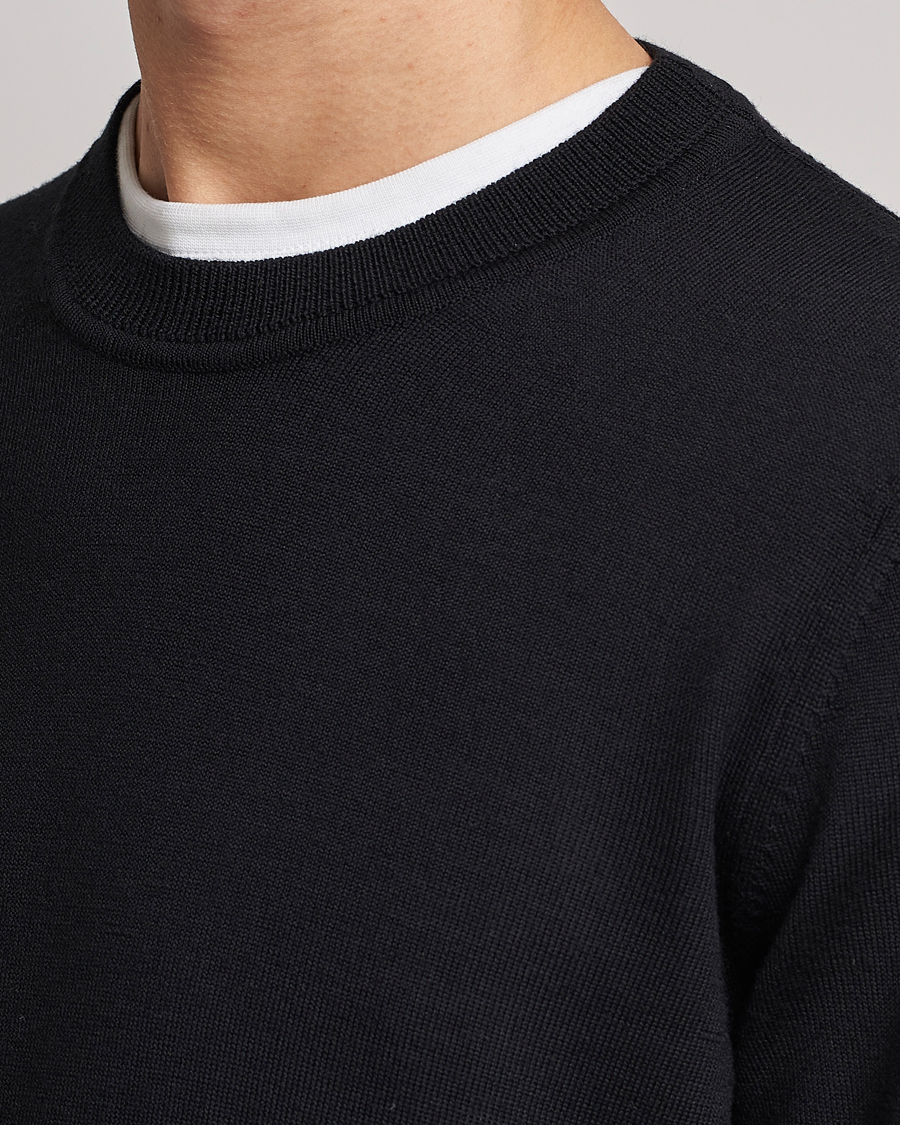 Hombres | Jerséis y prendas de punto | NN07 | Ted Merino Crew Neck Pullover Black