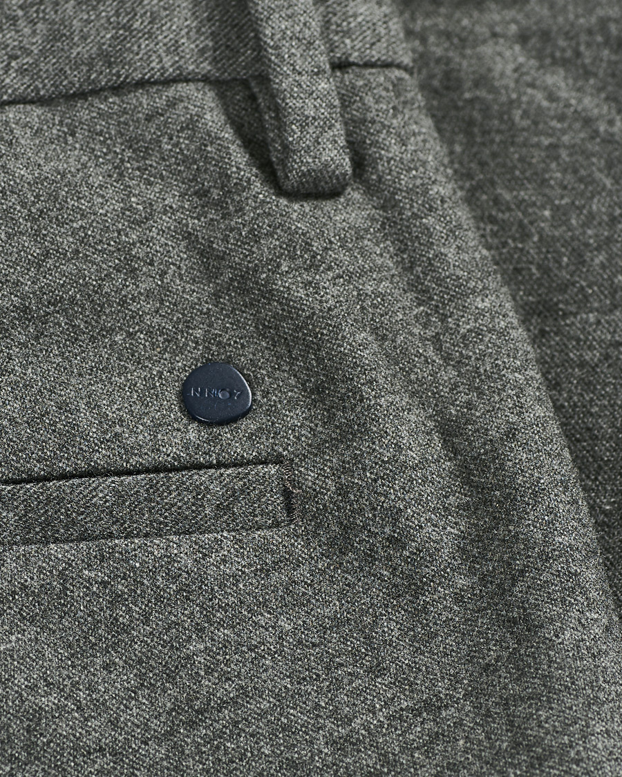 Hombres | Pantalones | NN07 | Theo Regular Fit Brushed Cotton Chinos Grey