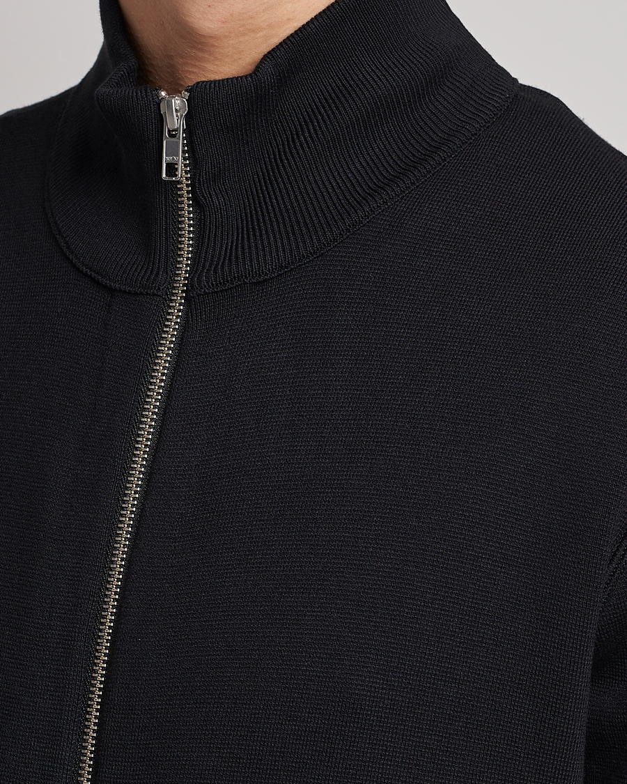 Hombres | Jerséis y prendas de punto | NN07 | Luis Knitted Full-Zip Sweater Black