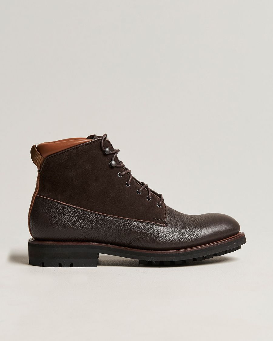 Hombres | Heschung Raphia Leather/Suede Boot Moro/Coffee | Heschung | Raphia Leather/Suede Boot Moro/Coffee