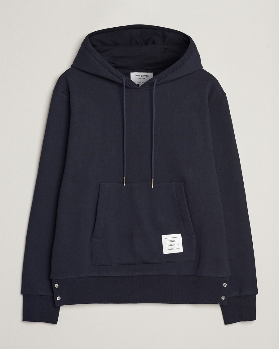 Hombres | Jerséis y prendas de punto | Thom Browne | Back Stripe Hoodie Navy