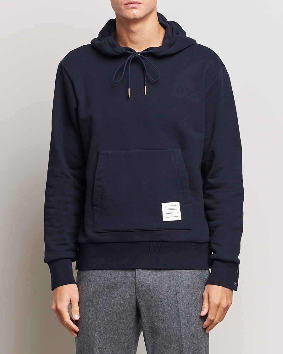 Hombres | Jerséis y prendas de punto | Thom Browne | Back Stripe Hoodie Navy