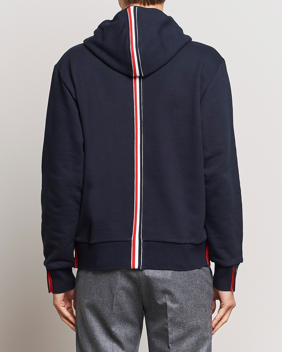 Hombres | Jerséis y prendas de punto | Thom Browne | Back Stripe Hoodie Navy