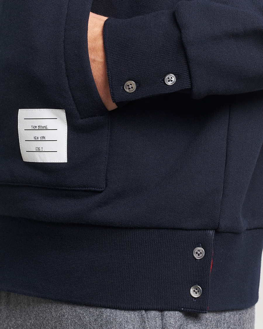 Hombres | Jerséis y prendas de punto | Thom Browne | Back Stripe Hoodie Navy