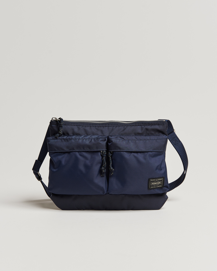 Hombres | Bolsos | Porter-Yoshida & Co. | Force Small Shoulder Bag Navy Blue