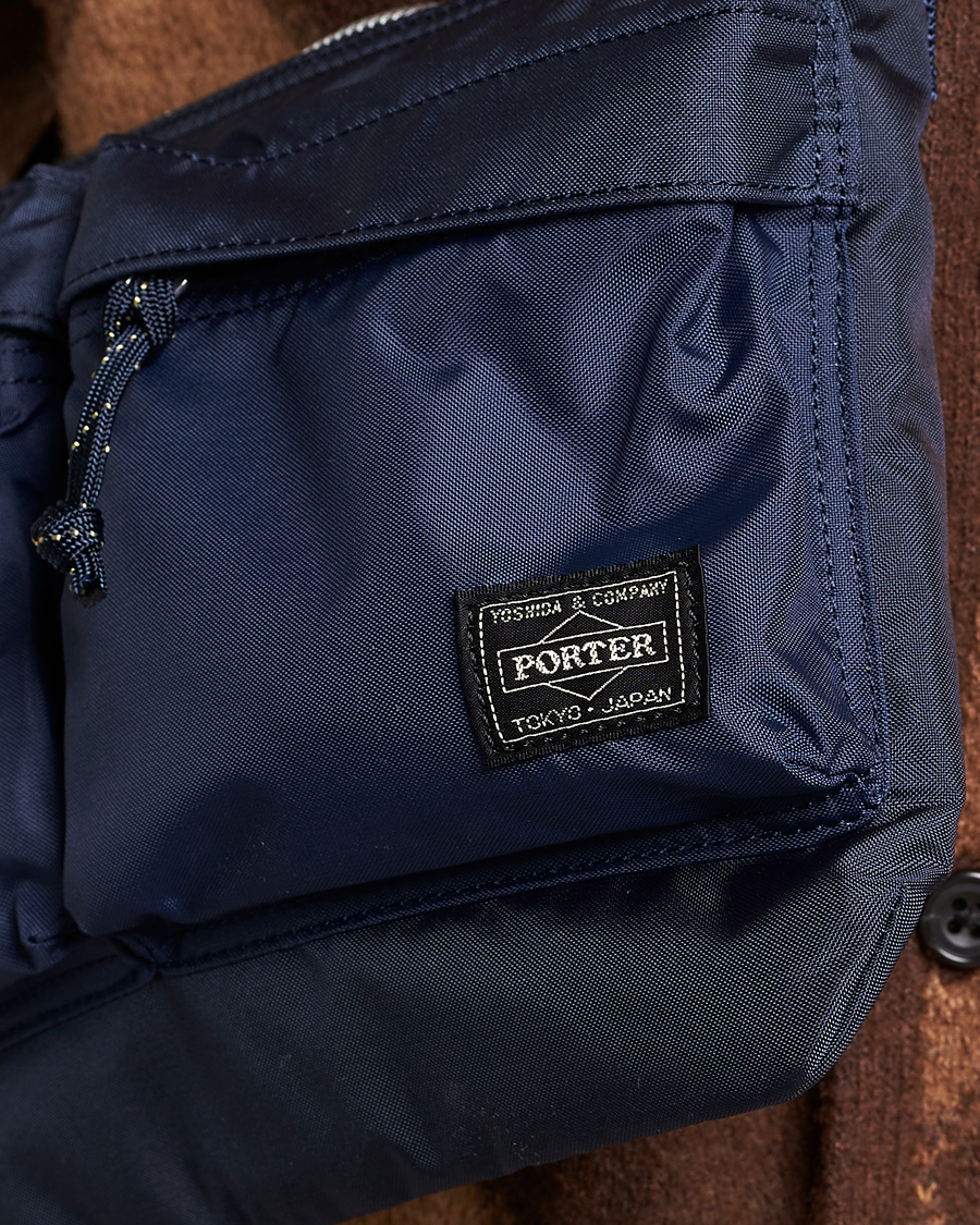 Hombres | Bolsos | Porter-Yoshida & Co. | Force Small Shoulder Bag Navy Blue