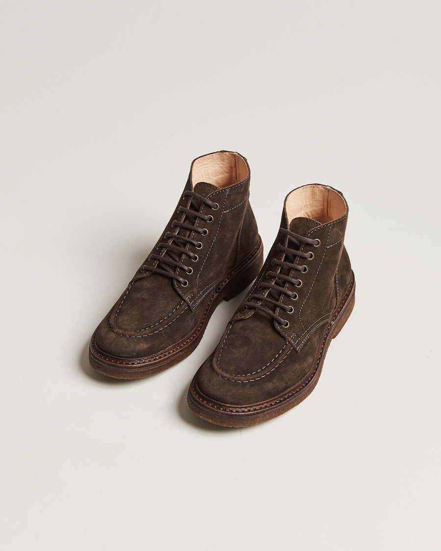 Hombres | Zapatos de ante | Astorflex | Nuvoflex Lace Up Boot Dark Brown Suede