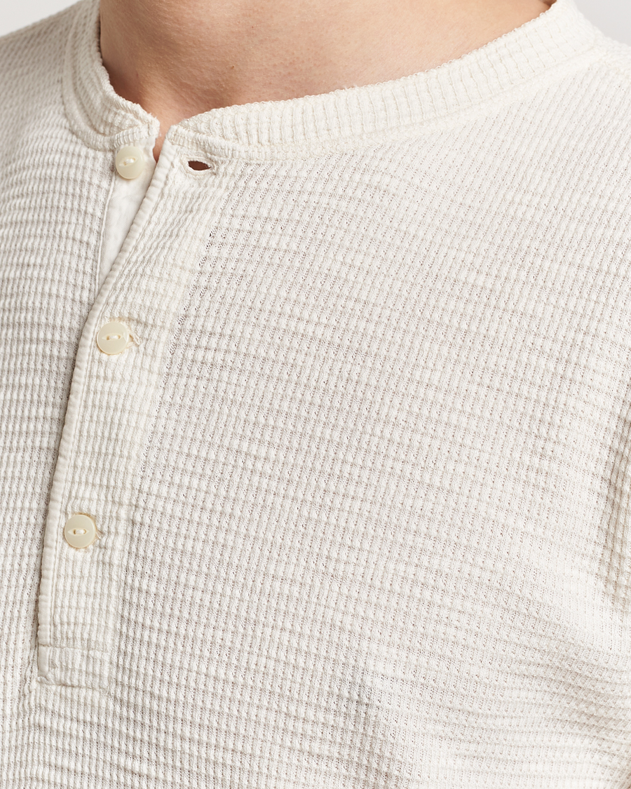 Hombres | Camisetas | RRL | Long Sleeve Henley Paper White