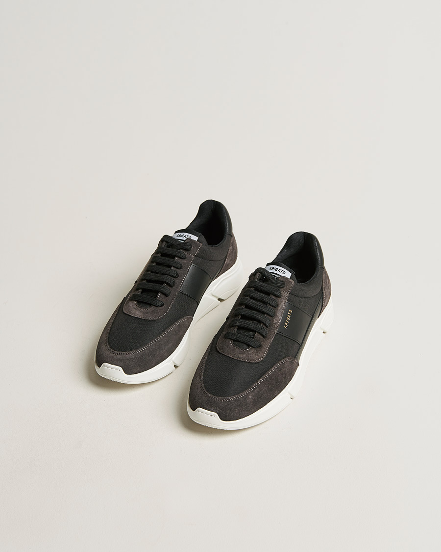 Hombres |  | Axel Arigato | Genesis Vintage Runner Sneaker Black/Grey Suede