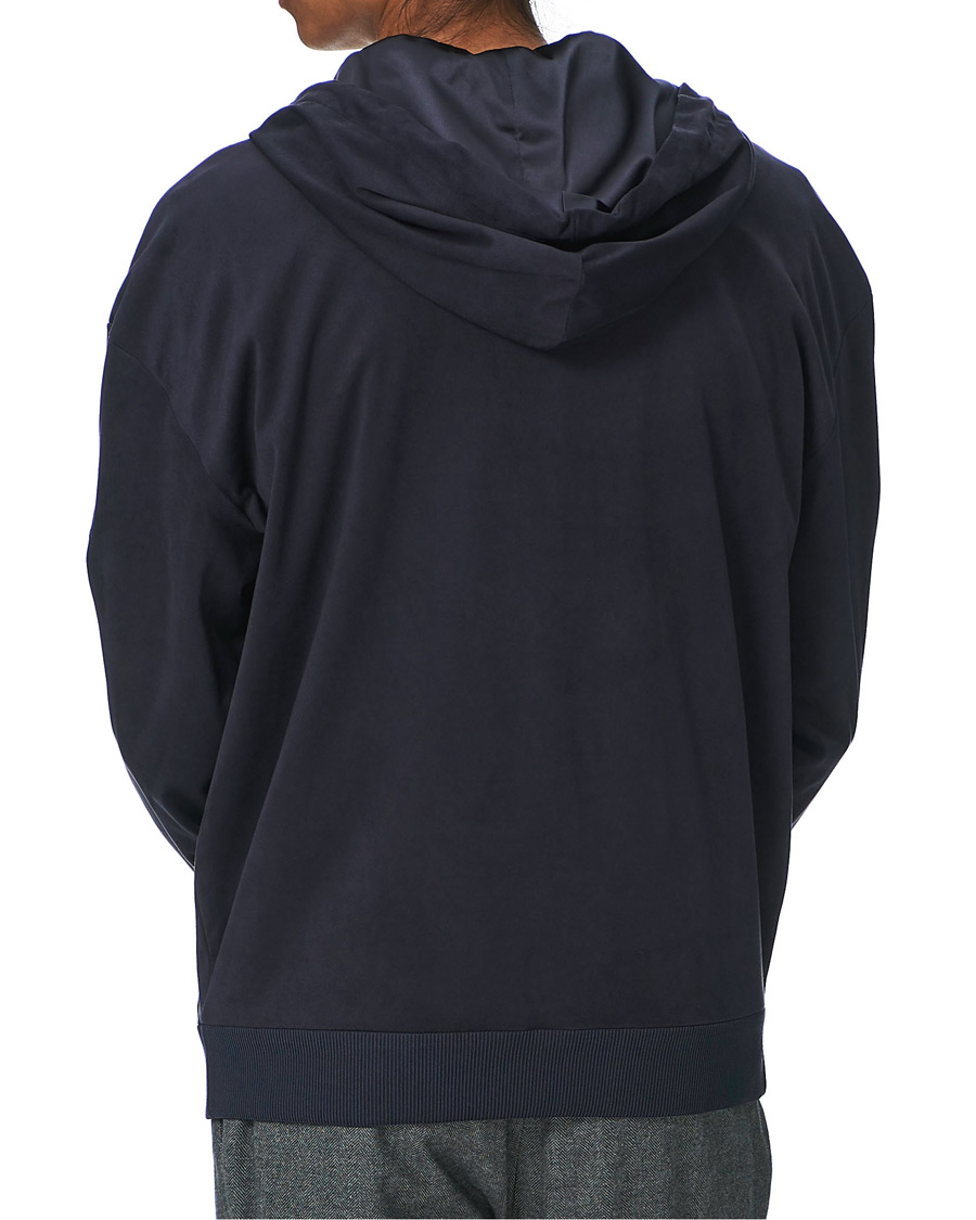 Hombres | Abrigos y chaquetas | Giorgio Armani | Alcantara Hooded Blouson Navy