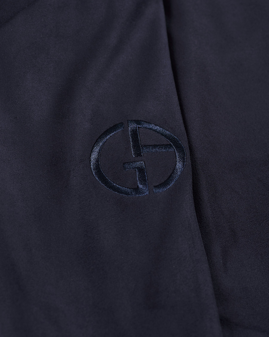 Hombres | Abrigos y chaquetas | Giorgio Armani | Alcantara Hooded Blouson Navy