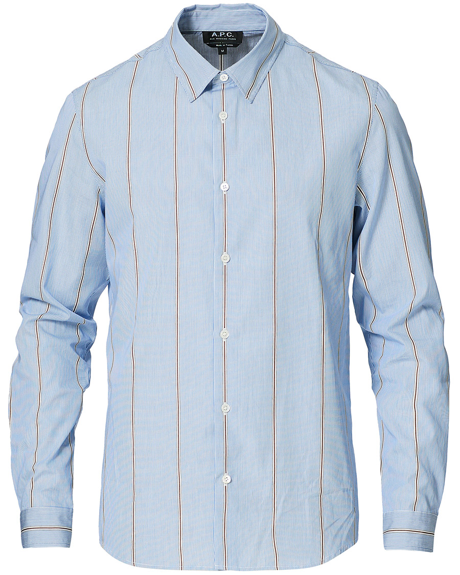 Hombres | Camisas | A.P.C. | Anthony Striped Shirt Light Blue
